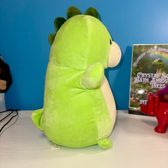 Green Dinosaur HugMees Squishmallow Desirae 12” Plush 2019 EUC Kellytoy - Picture 2 of 8